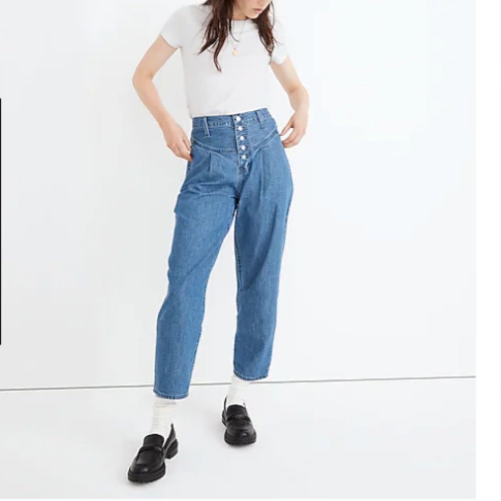 Madewell TAPERED YOKE JEANS IN STEINBECK WASH